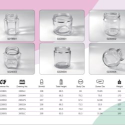 Clear Glass Food Jars 190ml - 250ml